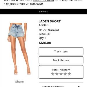 Jaden denim AGOLDE short.